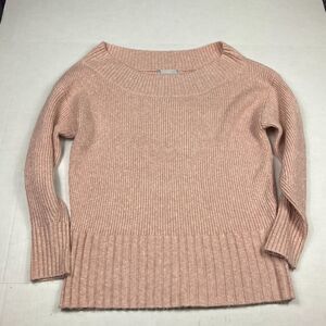 Chelsea 28 Womens Off The Shoulder Sweater Pink Long Sleeve Knit Pullover XS